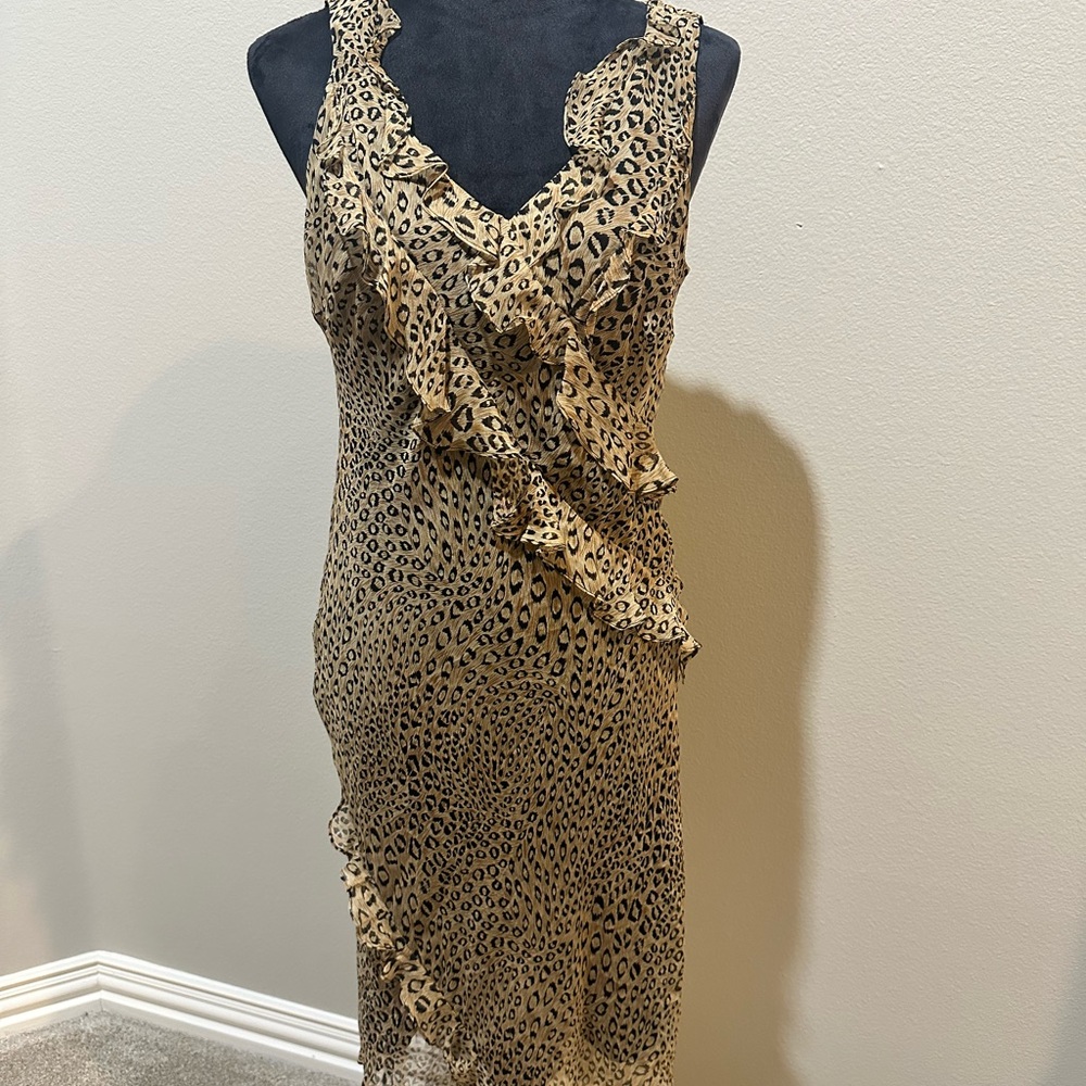 Leopard Print Sleeveless Dress